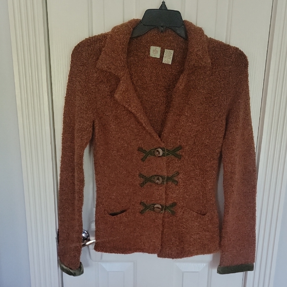 Anthropologie HRW Women's Fall Textured Jacket Coat Sweater Small S
